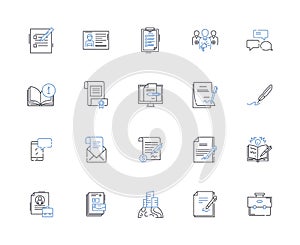 Self-learning line icons collection. Autodidact, Empowerment, Resilience, Growth, Perseverance, Resourcefulness, Self