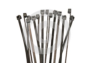 Self-locking black screeds on a white background