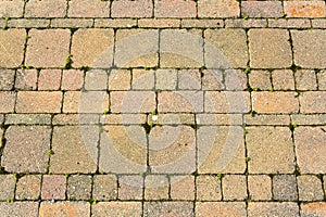 Self-locking concrete outdoor flooring in square and rectangular shapes
