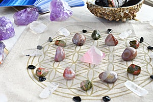 Self Love Crystal Grid and White Sage