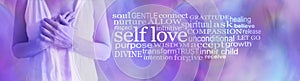 Self love word tag cloud