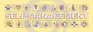 Self management word concepts banner