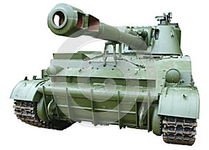 Self-propelled armored artillery howitzer photo