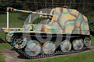 Self-propelled artillery installation.