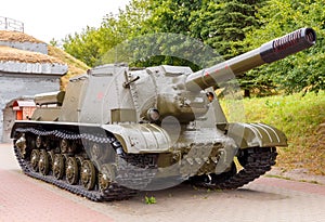 Self-propelled ISU - 152 in the Brest Fortress.