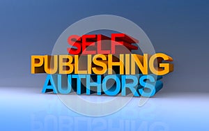 self publishing authors on blue
