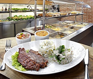 Self serfice food on display