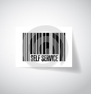 self service barcode illustration design