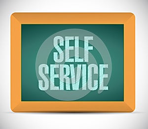 self service board sign illustration design