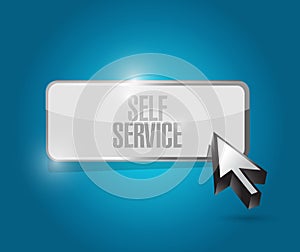 self service button illustration design