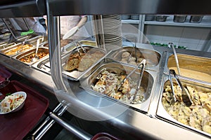 Self service canteen food