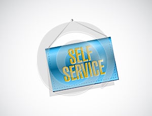 self service hanging banner illustration