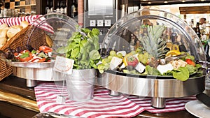 Self-service salad bar