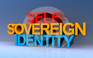 self sovereign identity on blue photo