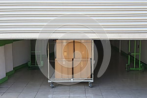 Self storage facility entrance