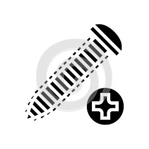 self-tapping screw glyph icon vector illustration