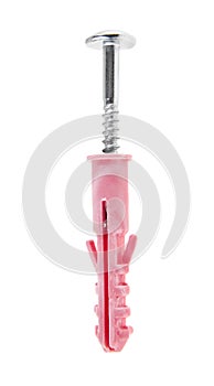 Self-tapping screws isolated on white background