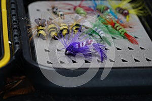 Self-tied fishing lures, flies for fly fishing