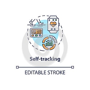Self tracking concept icon