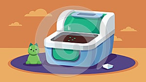 A selfcleaning litter box that automatically scoops and replaces litter eliminating the need for daily maintenance photo