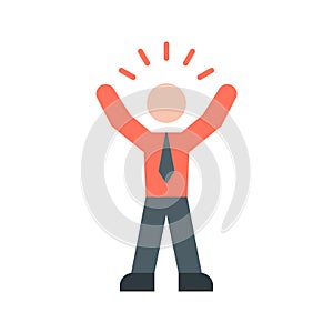 Selfconfident icon vector image. photo