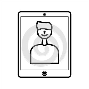 SELFE Editable and Resizeable Vector Icon photo