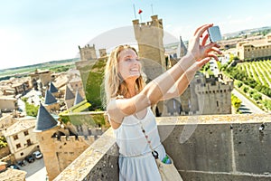 Selfie at castle photo