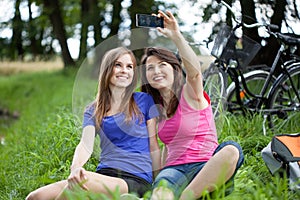 Selfie on a green glade