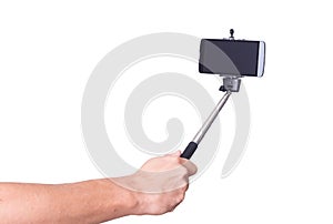 Selfie monopod in hand