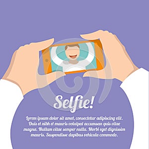 Selfie self portrait poster
