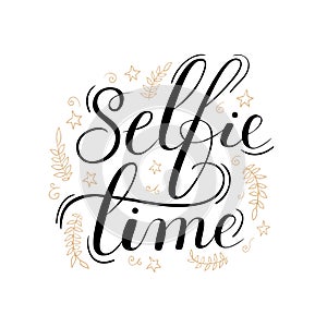 Selfie Time Lettering Poster