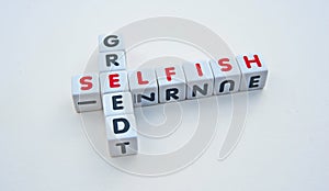 Selfish and greed photo
