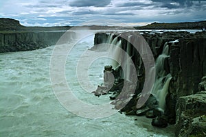 Selfoss waterfall in northeastern Iceland