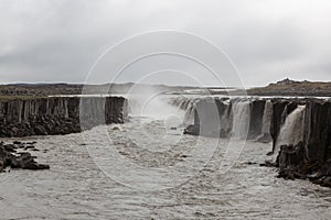 Selfoss, a waterfall on the river Jokulsa a.