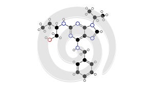 seliciclib molecule, structural chemical formula, ball-and-stick model, isolated image roscovitine photo