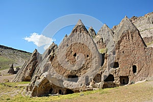 Selime and Ihlara valley in Cappadocia, Anatolia, Turkey photo