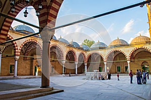 Selimiye Mosque courtyard Edirne city Turkey
