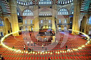 Selimiye Mosque in the wide-angle shooting photo