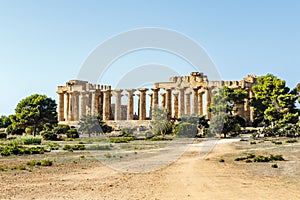 Selinunte, Ruins of the temple of Hera Temple E, Sicily, Italy