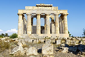 Selinunte, Ruins of the temple of Hera Temple E, Sicily, Italy