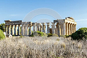 Selinunte, Ruins of the temple of Hera Temple E, Sicily, Italy