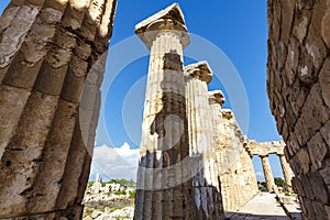 Selinunte, Ruins of the temple of Hera Temple E, Sicily, Italy