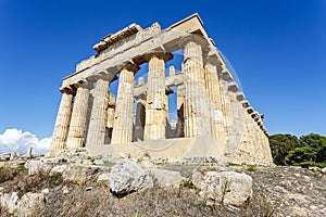 Selinunte, Ruins of the temple of Hera Temple E, Sicily, Italy