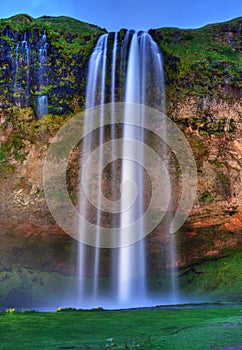 Seljalandfoss waterfall.