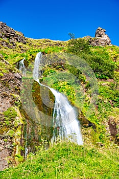 Seljalandfoss waterfalls in summer season, Iceland