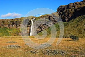 Seljalandsfoss Waterfall in autumn, Iceland