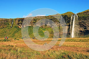 Seljalandsfoss Waterfall in autumn, Iceland