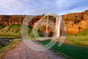 Seljalandsfoss waterfall in Iceland