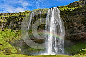 Seljalandsfoss  waterfall in Iceland