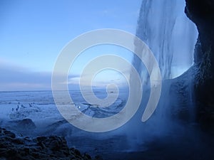 Seljalandsfoss waterfall, iceland photo